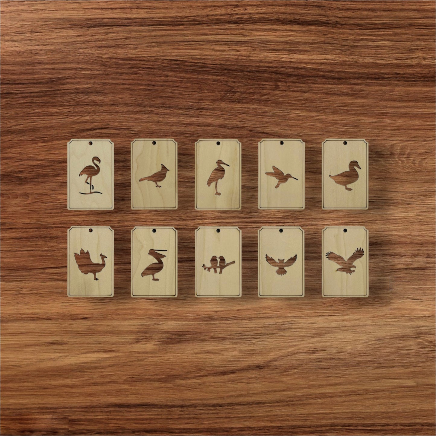 Wooden Car Air Fresheners - Birds