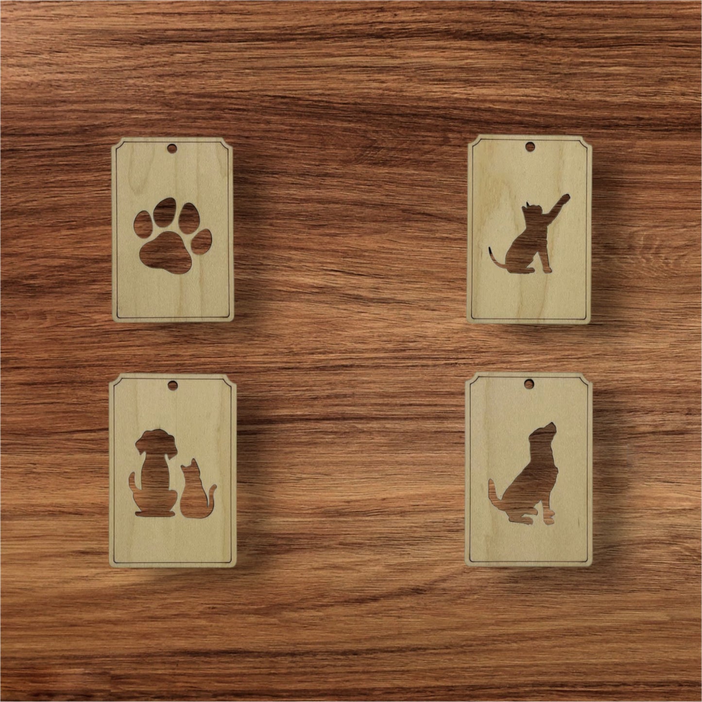 Wooden Car Air Fresheners - Cats & Dogs